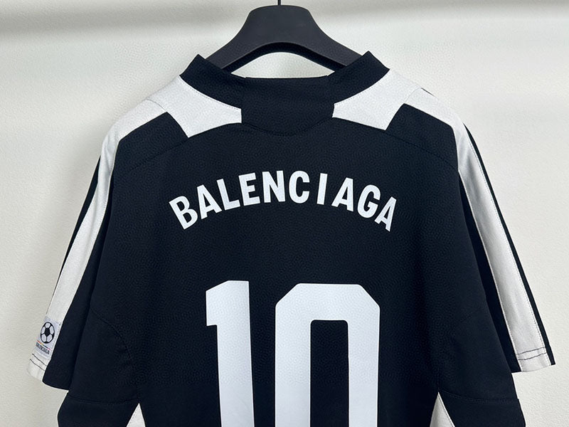 Balenciaga Soccer T-Shirt 'Black/White'