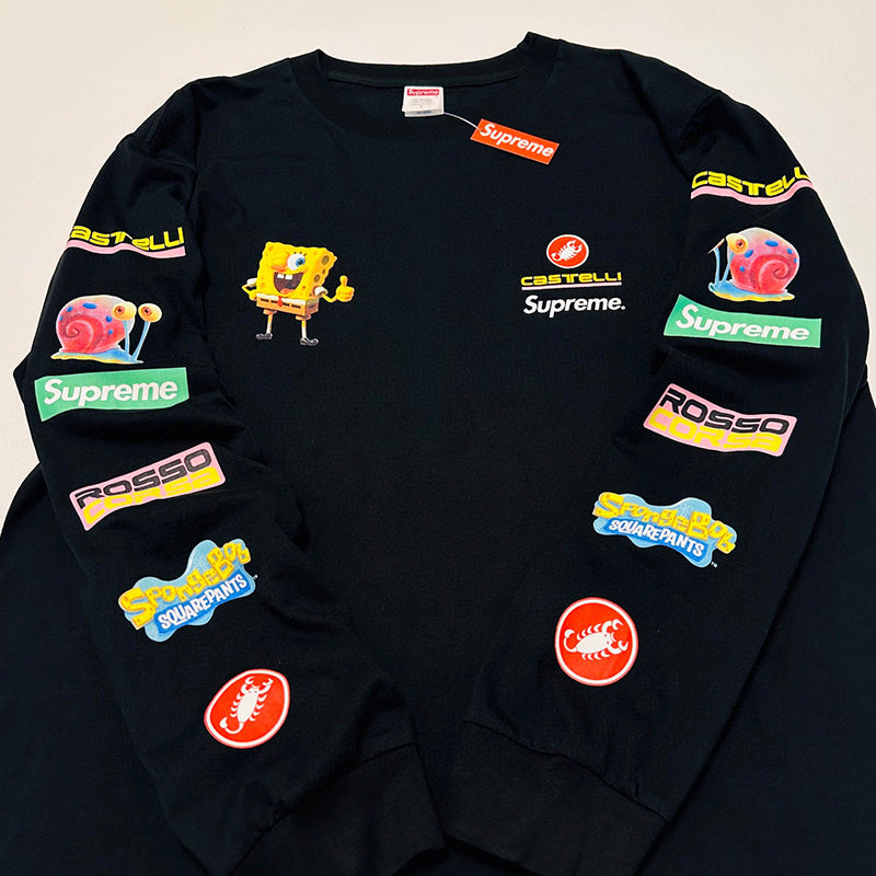Supreme SpongeBob/Castelli Racing L/S Tee Black