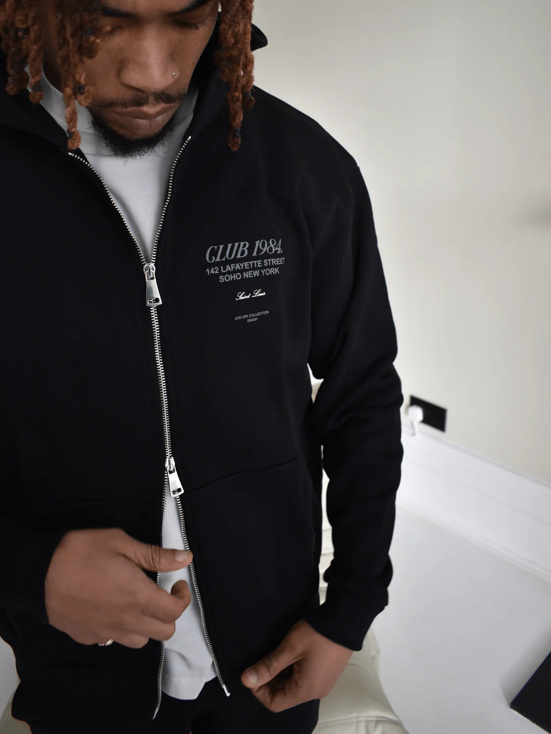 Club 1984 Soho Zip Hoodie - Black