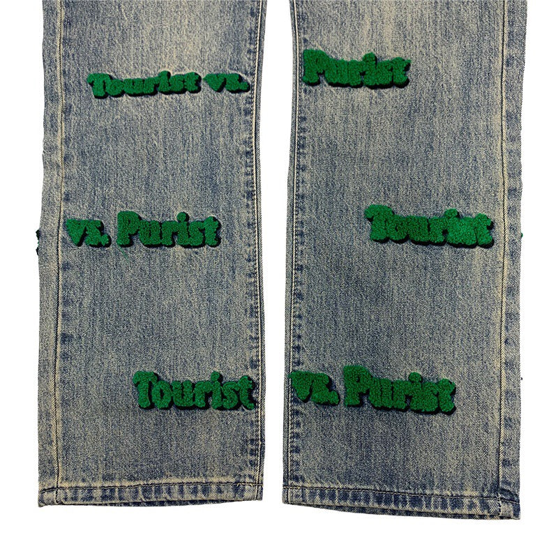 Louis Vuitton Tourist VS Purist Tuffetage Denim Pants Green