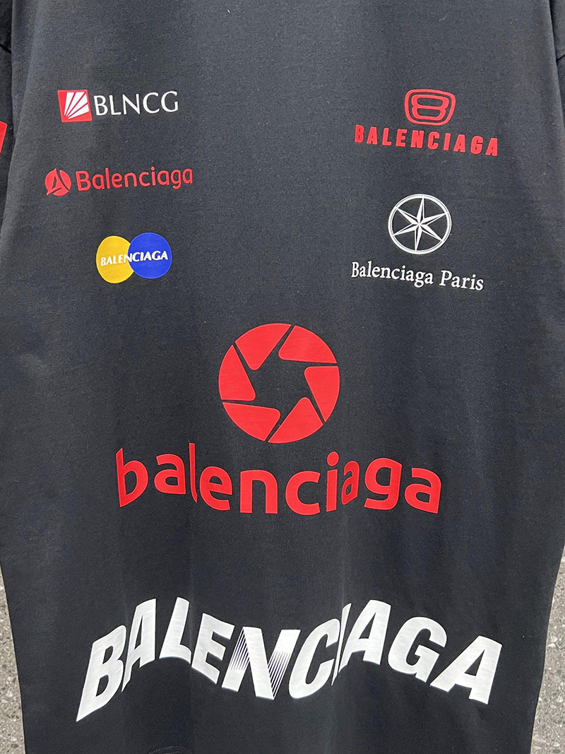 Balenciaga Top League Cotton T-shirt Black