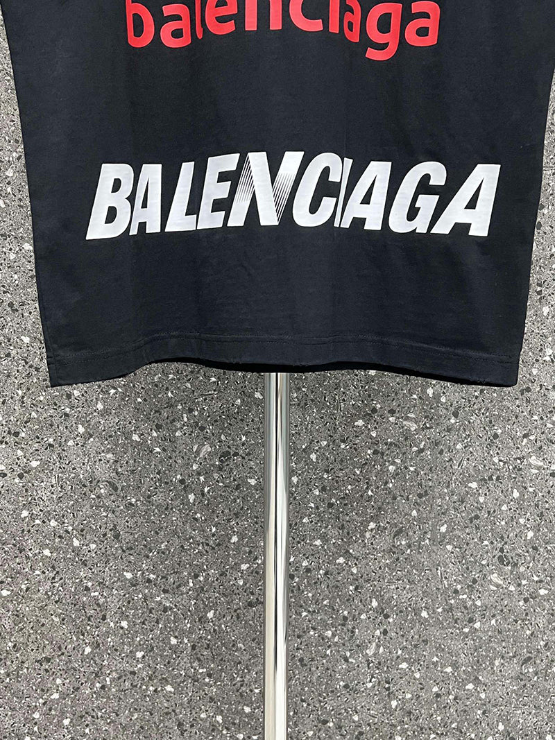 Balenciaga Top League Cotton T-shirt Black