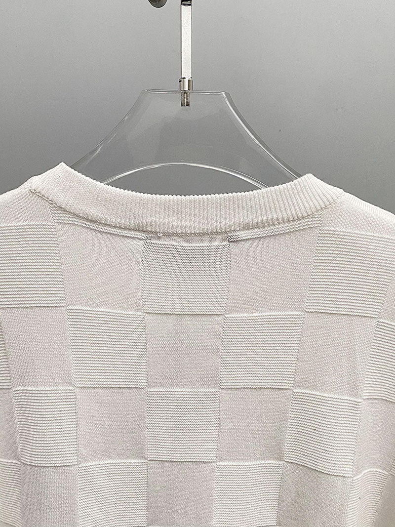 Louis Vuitton Check Embroidered Crewneck Knit