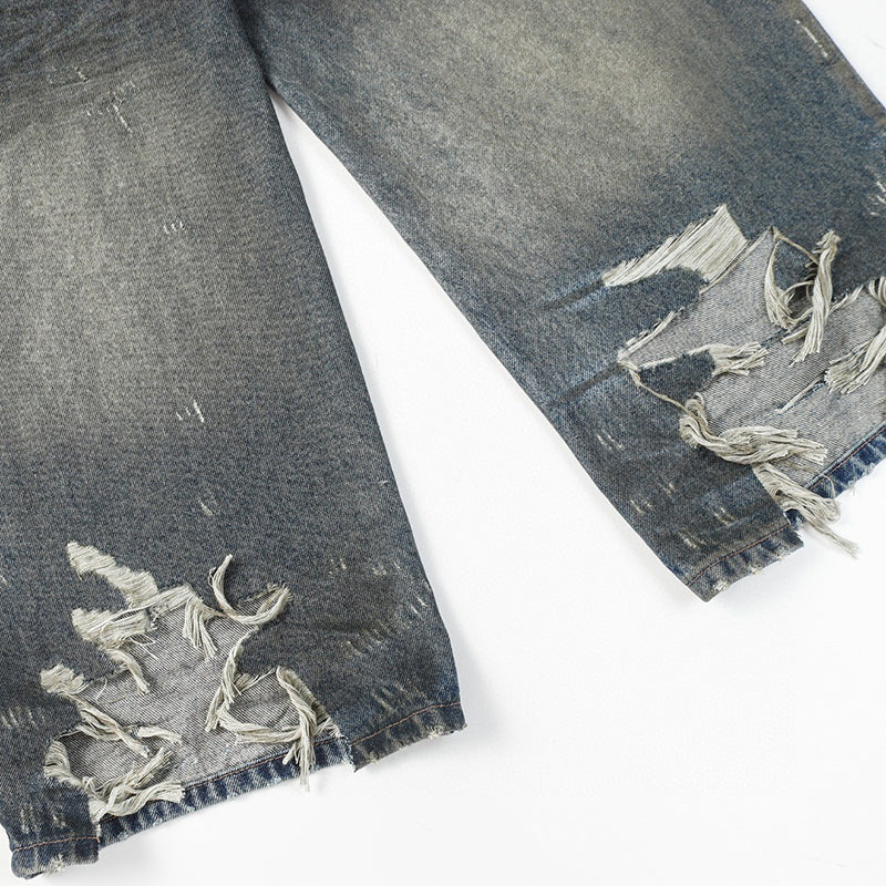 Balenciaga Mud Oil Spilled Denim Baggy Version