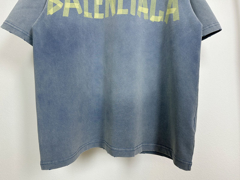 Balenciaga Tape Type Medium Fit T-Shirt Grey