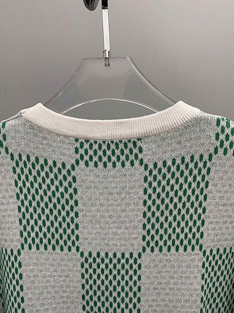 Louis Vuitton Damier Knitted Short-Sleeved Crewneck