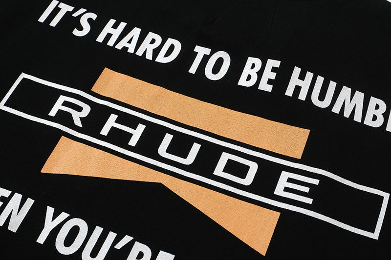 RHUDE HARD TO BE HUMBLE T-SHIRT Black