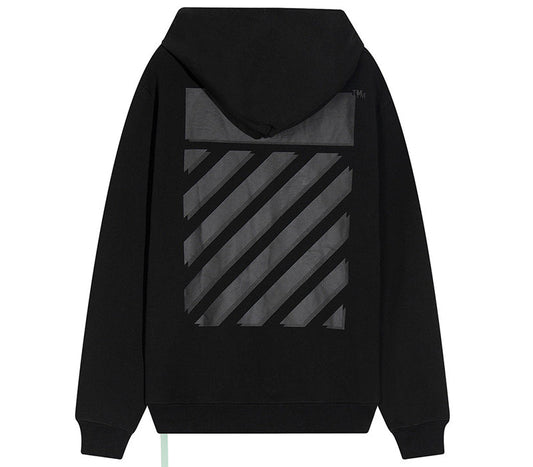 OFF-WHITE RUBBER STRIPES SKATE CREW HOODIE Black