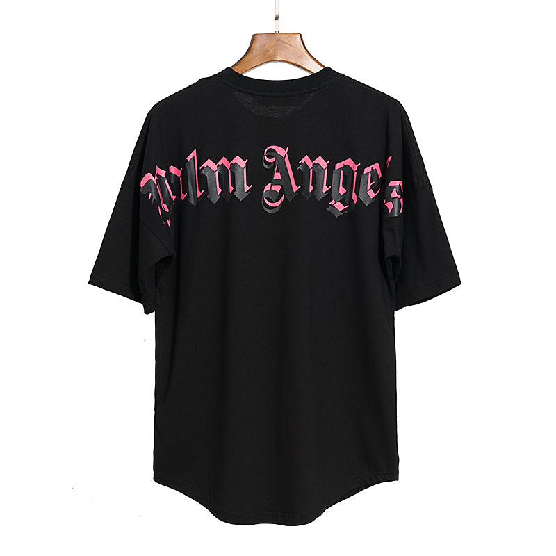 Palm Angels Doubled Logo Crewneck T-shirt Black