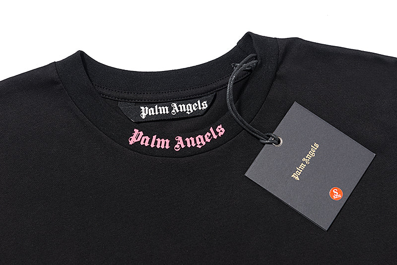 Palm Angels Doubled Logo Crewneck T-shirt Black