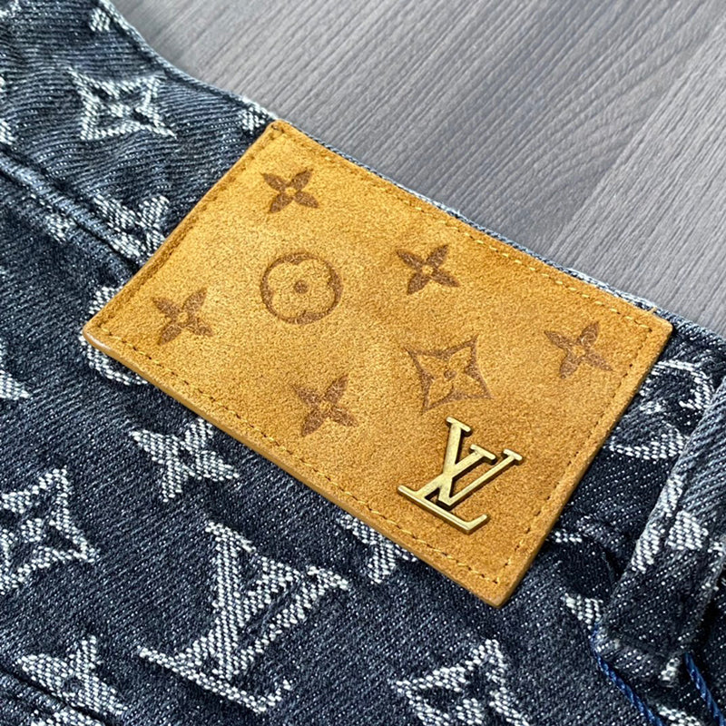 LOUIS VUITTON BAGGY DENIM MONOGRAM PANTS