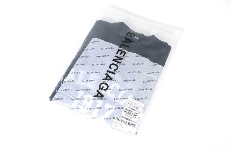 Balenciaga Caps Destroyed Flatground T-shirt Black