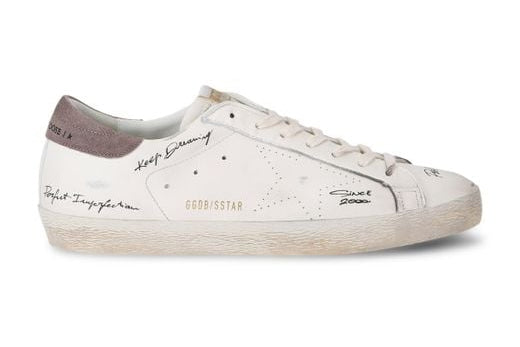 Golden Goose Men's White Leather Super-Star Skate Trainers