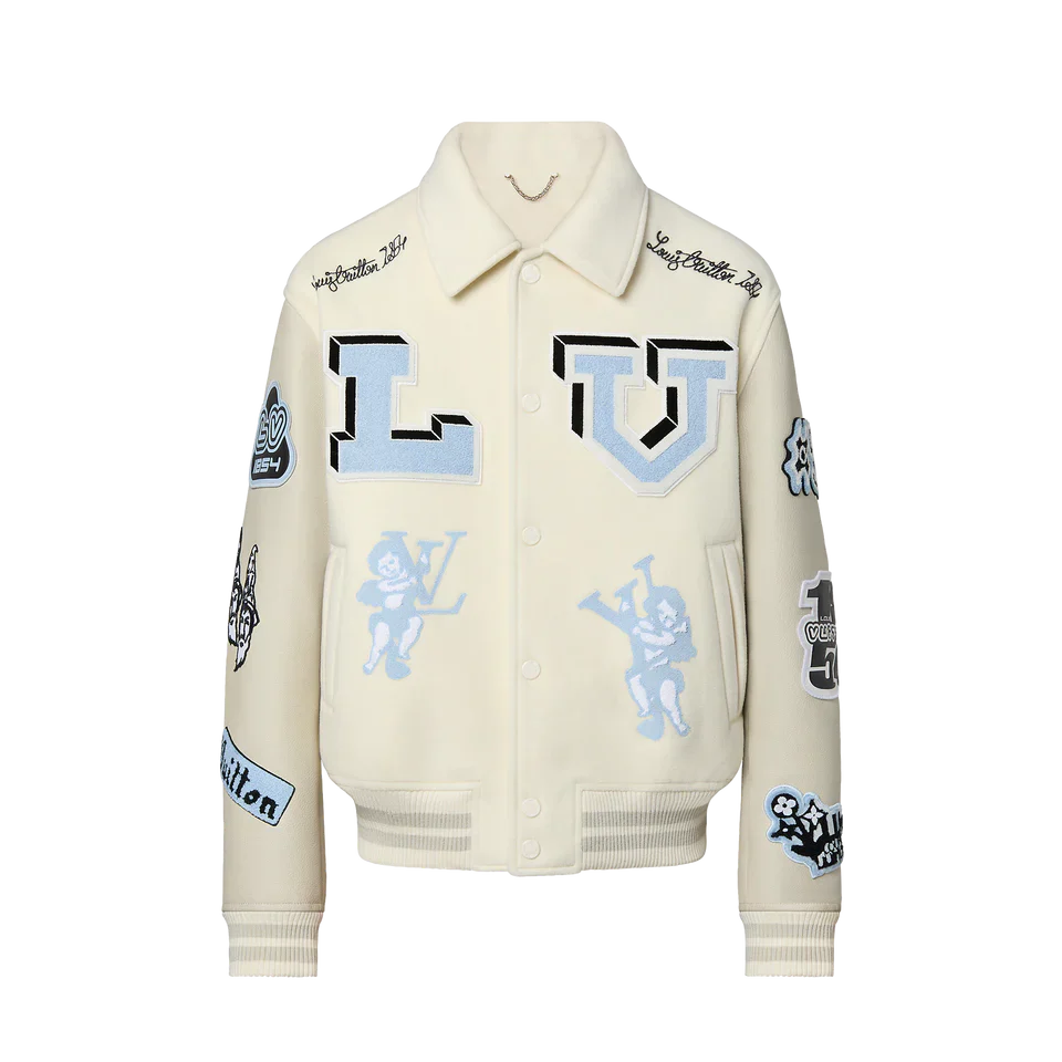 MULTI-PATCHES MIXED LEATHER VARSITY BLOUSON | LOUIS VUITTON