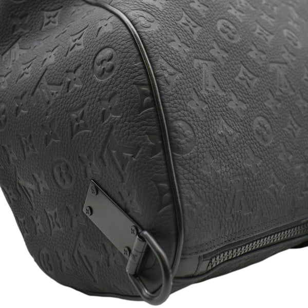 LOUIS VUITTON Keepall 50 Taurillon Leather Black Travel Bag