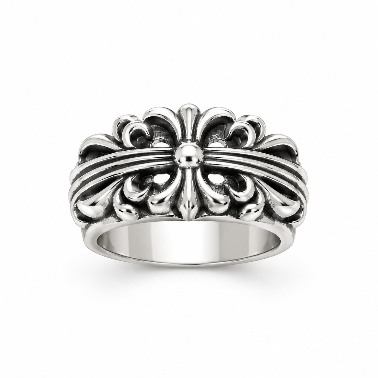 Chrome Hearts Double Floral Ring