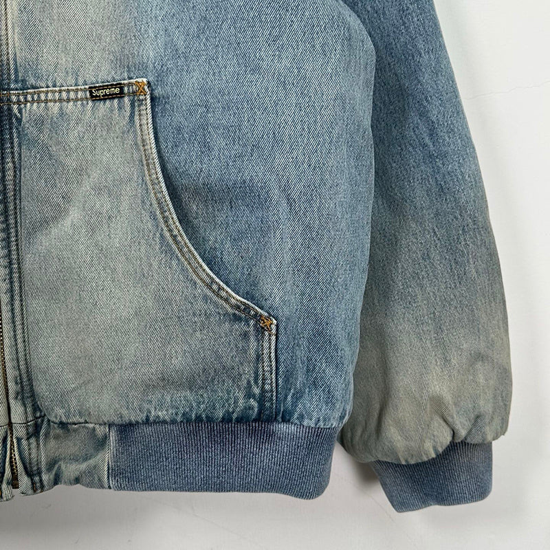 Supreme Reflective Arc Hooded Work Jacket Denim