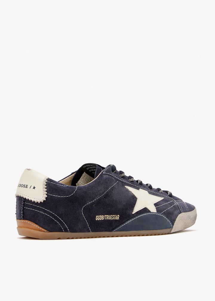 Golden Goose True-Star in dark blue suede with white nappa leather star and heel tab