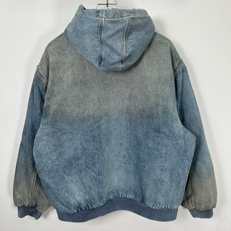 Supreme Reflective Arc Hooded Work Jacket Denim