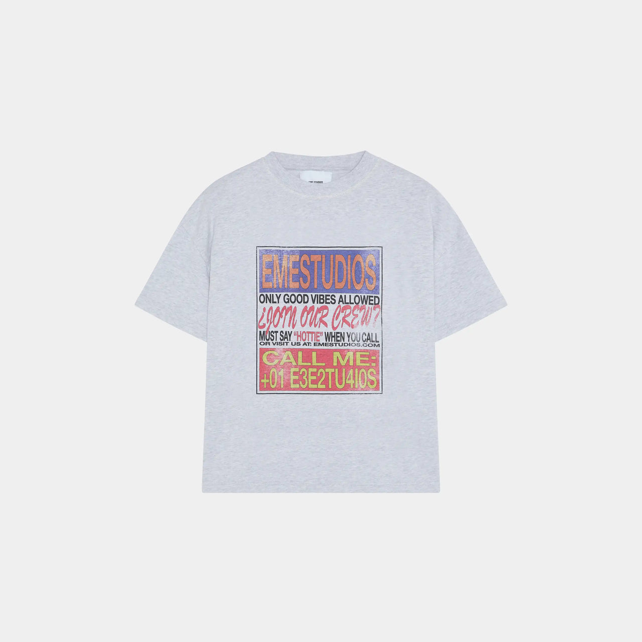 Eme Studios By Your Name Heather Grey Oversized Tee