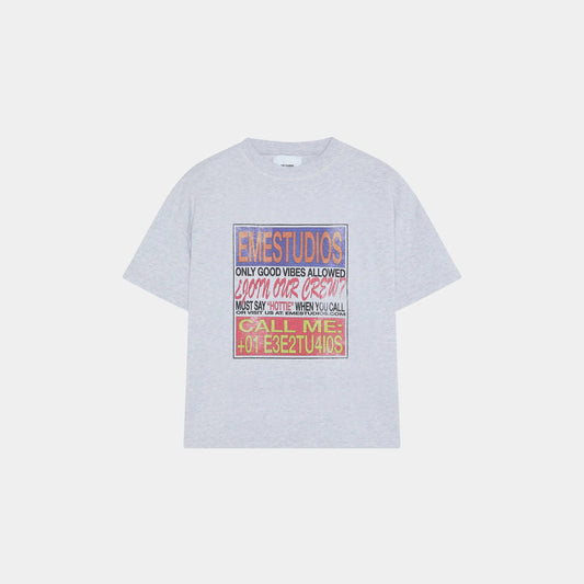 Eme Studios By Your Name Heather Grey Oversized Tee