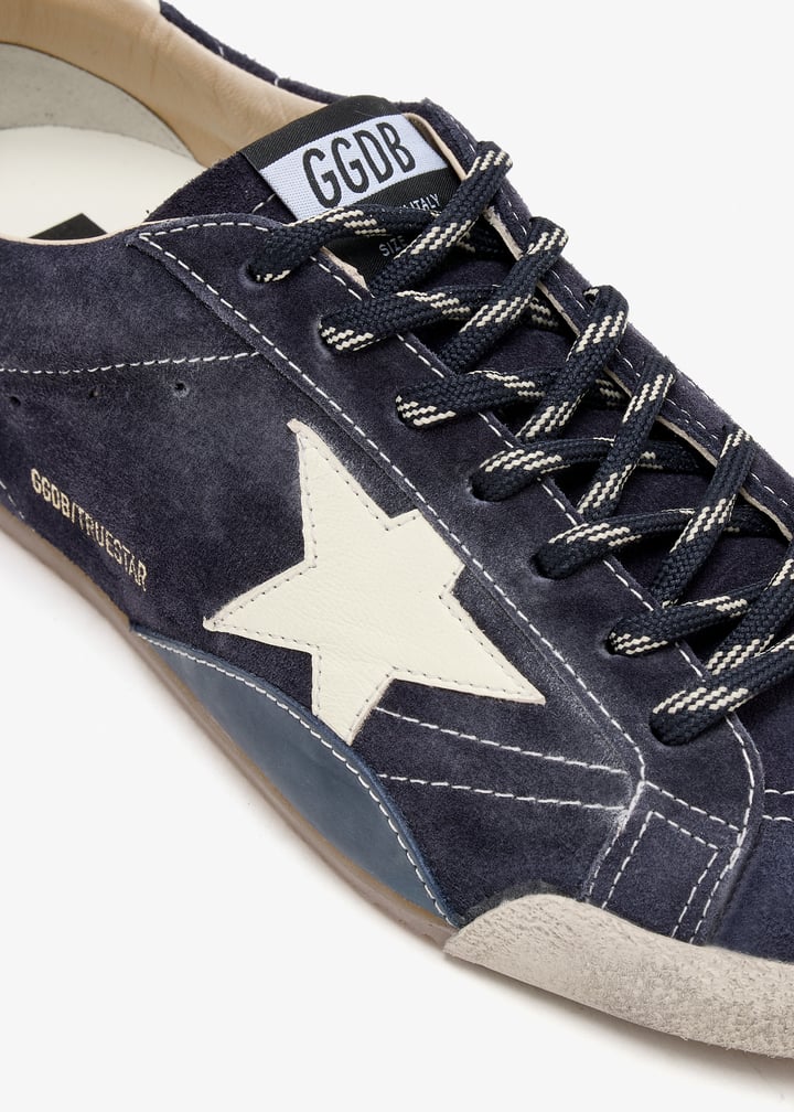 Golden Goose True-Star in dark blue suede with white nappa leather star and heel tab