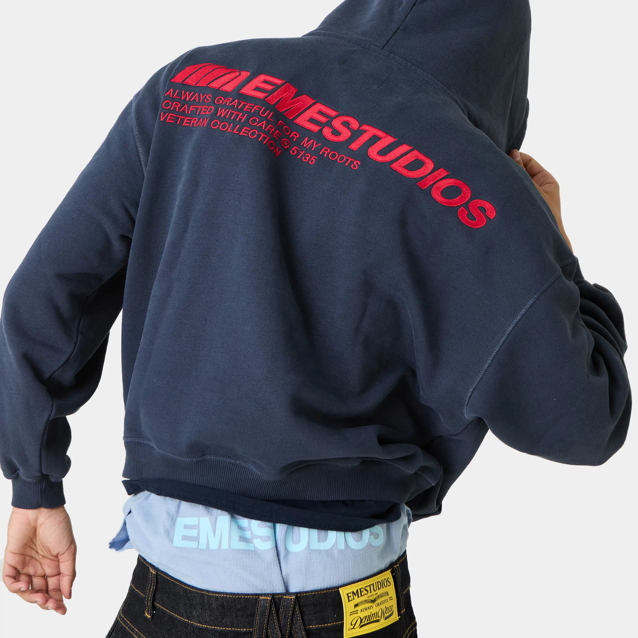 Eme Studios Roots Navy Oversized Hoodie