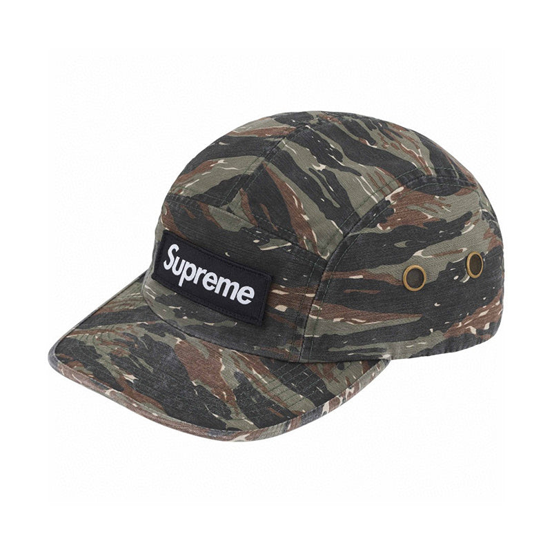 Supreme Military Camp Cap Olive Tiger Camo
