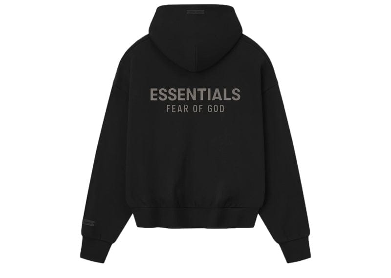 Fear of God Essentials Full Zip Hoodie 'Jet Black'