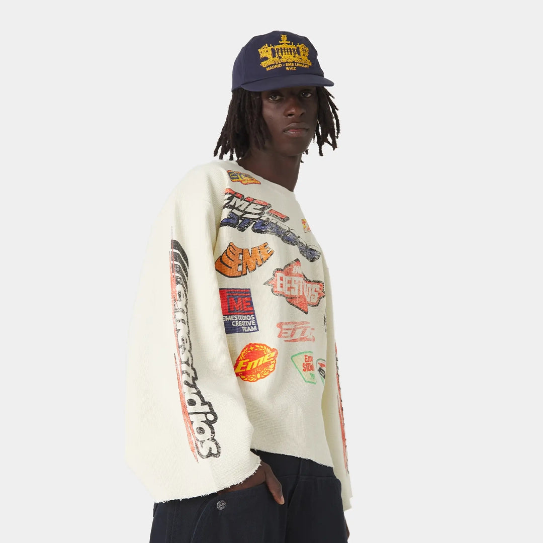 Eme Studios Waffle Off Sand Crewneck
