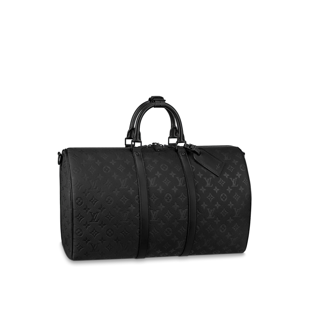 Louis Vuitton Black Keepall BandouliÈre Duffle