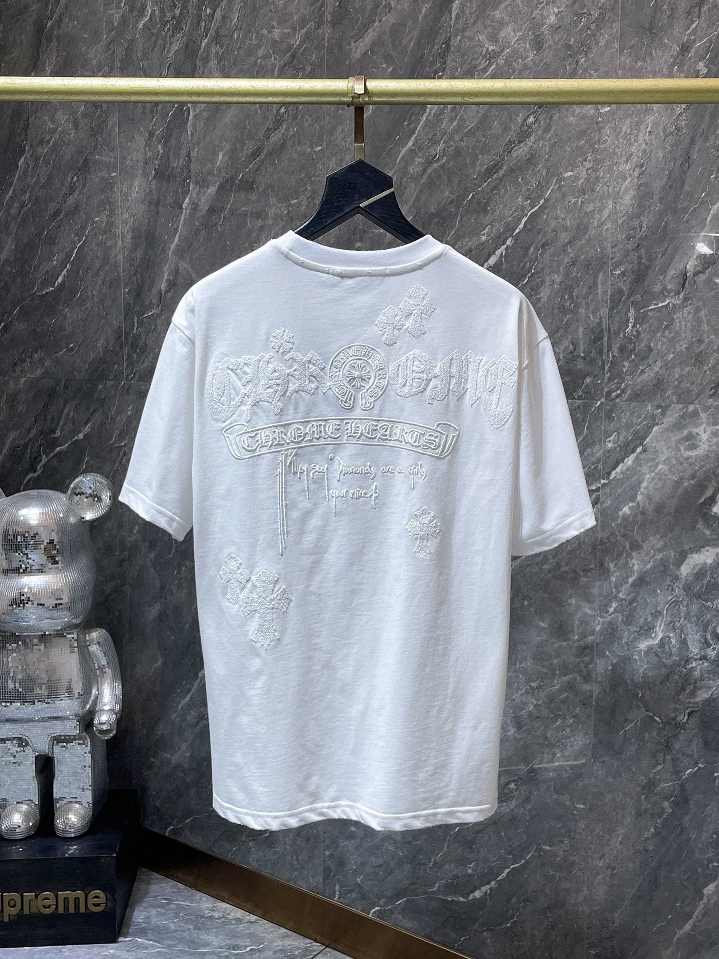Chrome Hearts Chrome Hearts Embroidered Letter Logo T-Shirt White