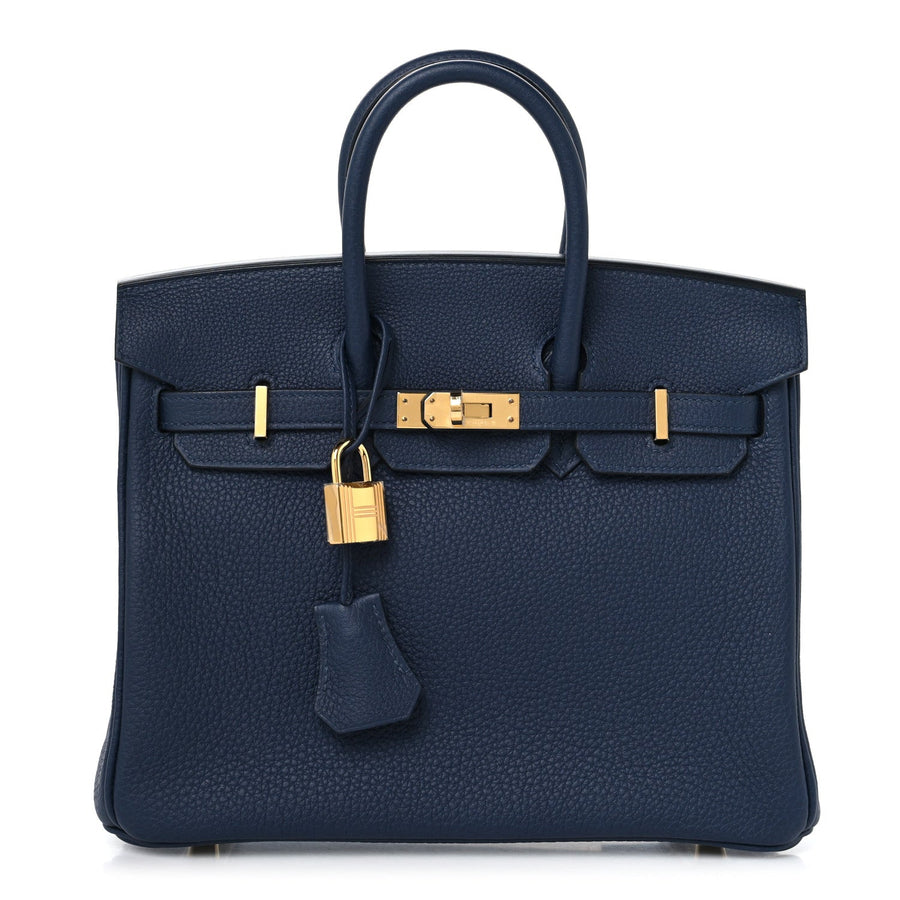 Hermes Togo Birkin 25 Bleu Abysse