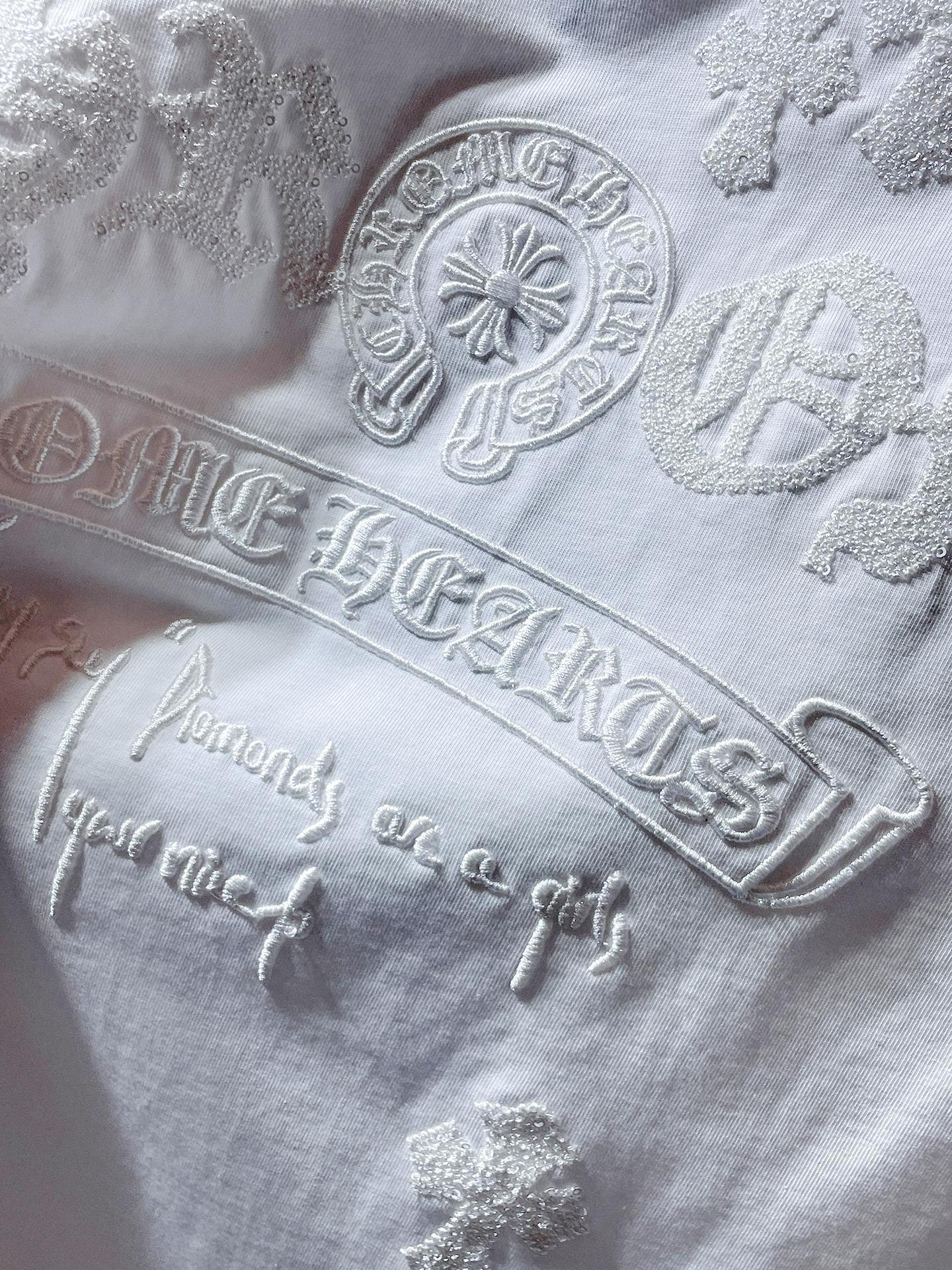 Chrome Hearts Chrome Hearts Embroidered Letter Logo T-Shirt White