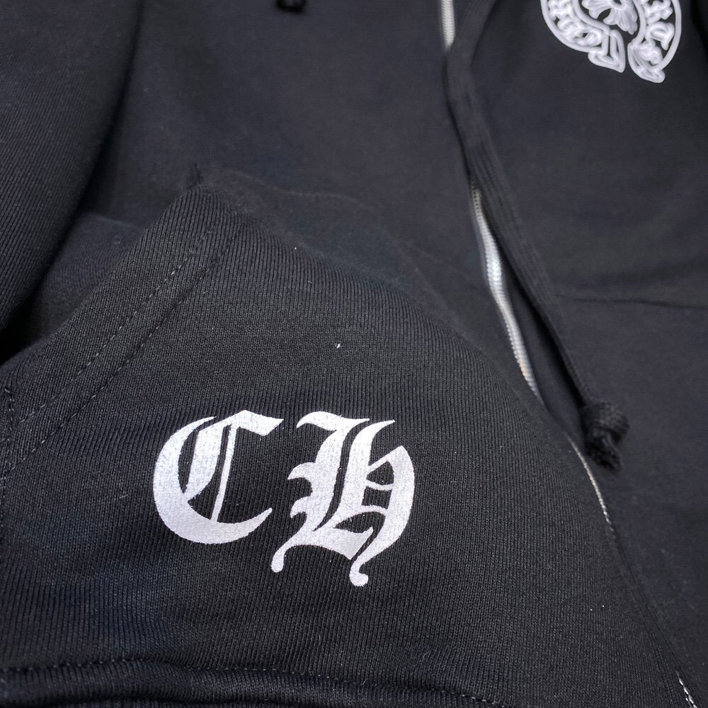 Chrome Hearts Exclusive Horseshoe Zip Up HoodieBlack