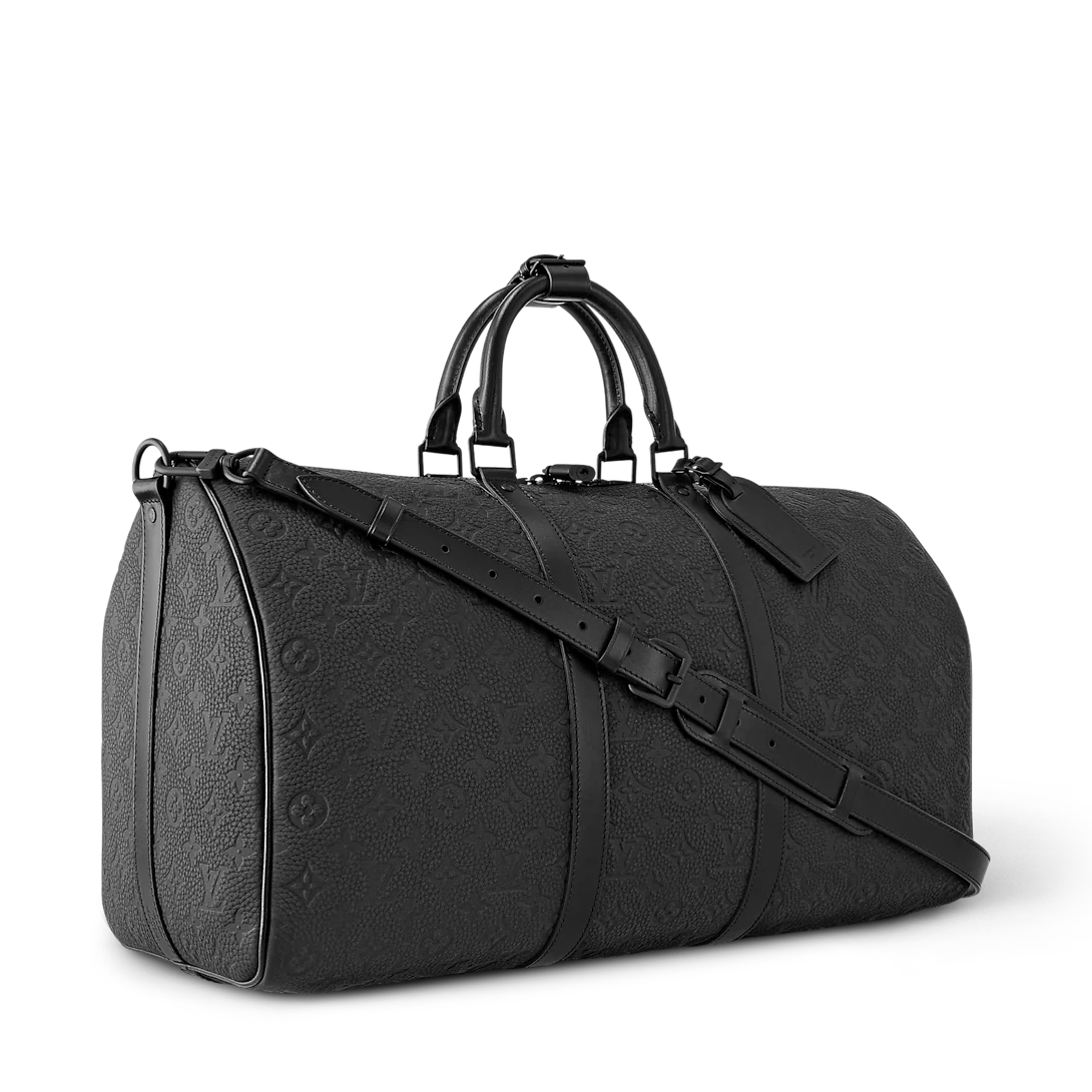 Louis Vuitton Black Keepall BandouliÈre Duffle