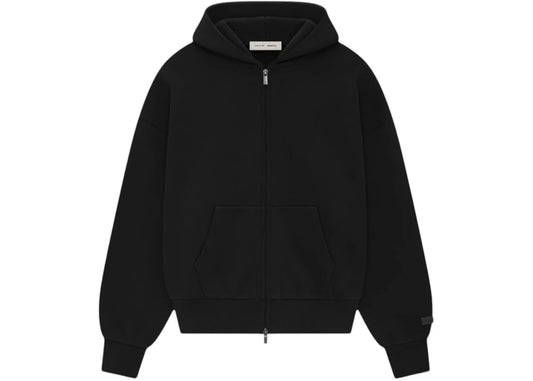 Fear of God Essentials Full Zip Hoodie 'Jet Black'