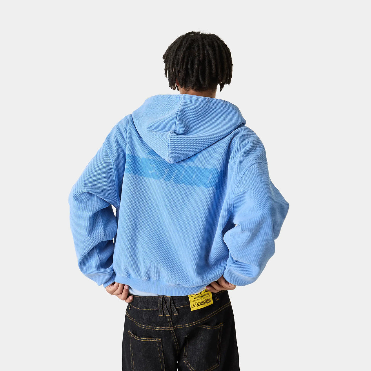 Eme Studios Waffle Cobalt Croped Boxy Full Zip