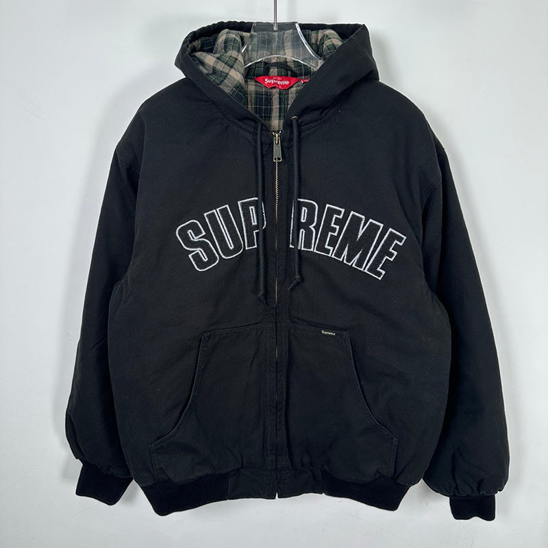 Supreme Reflective Arc Hooded Work Jacket Black