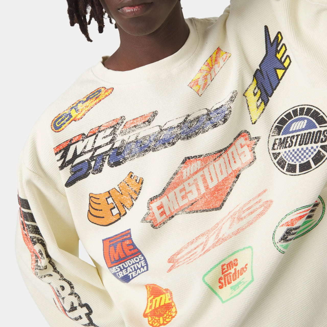 Eme Studios Waffle Off Sand Crewneck