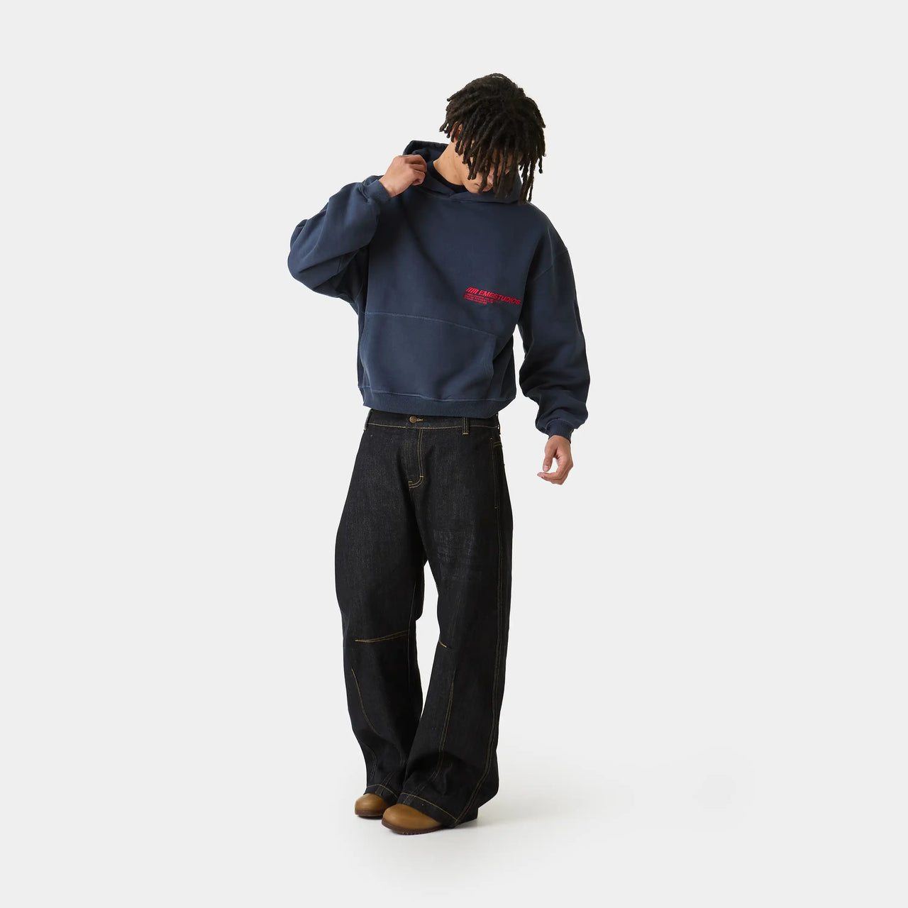 Eme Studios Roots Navy Oversized Hoodie