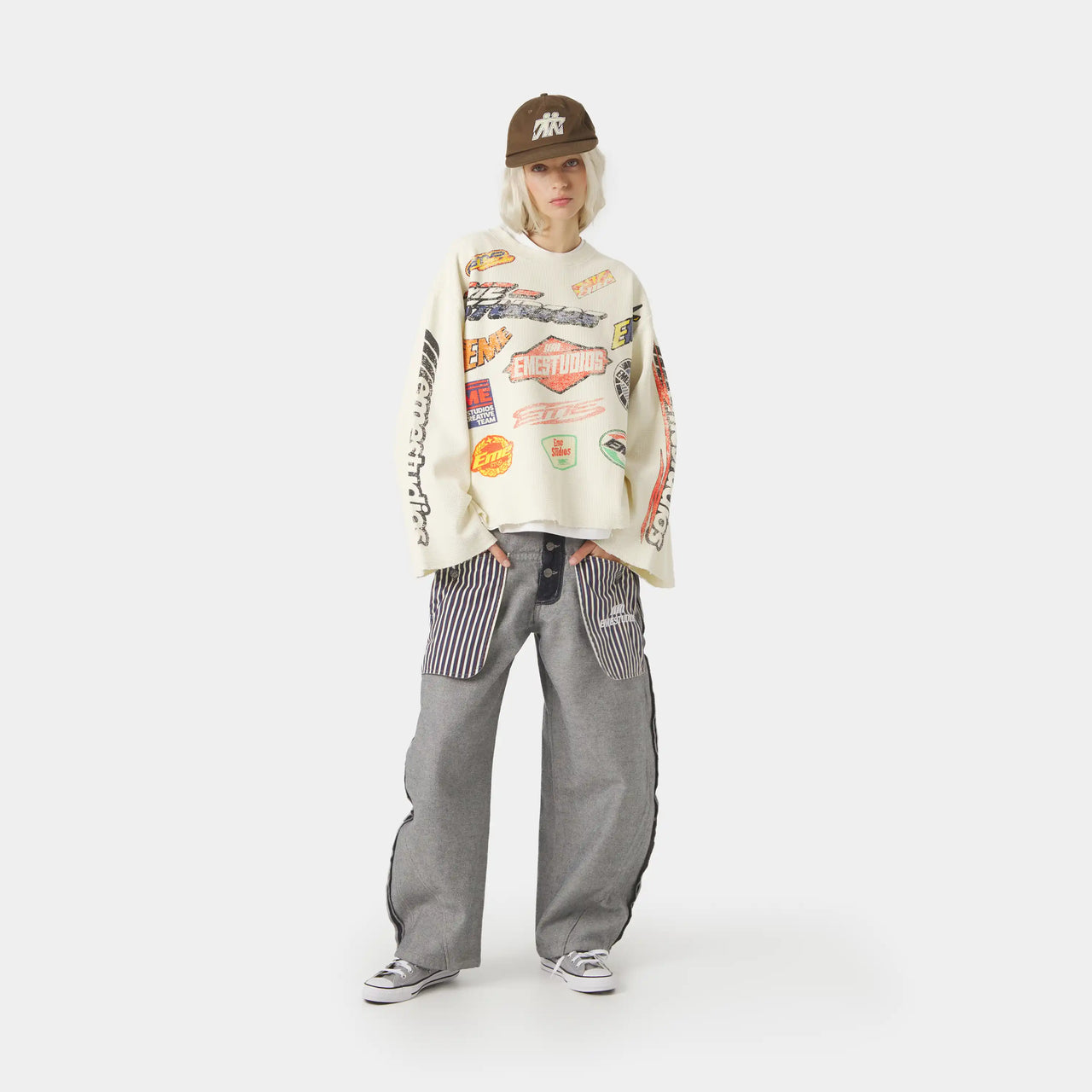 Eme Studios Waffle Off Sand Crewneck