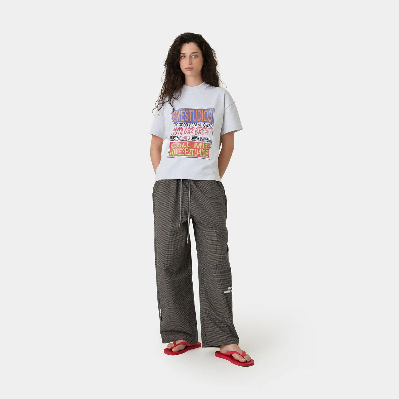 Eme Studios By Your Name Heather Grey Oversized Tee