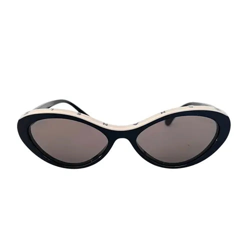 Chanel 5416 Sunglasses, Black & White