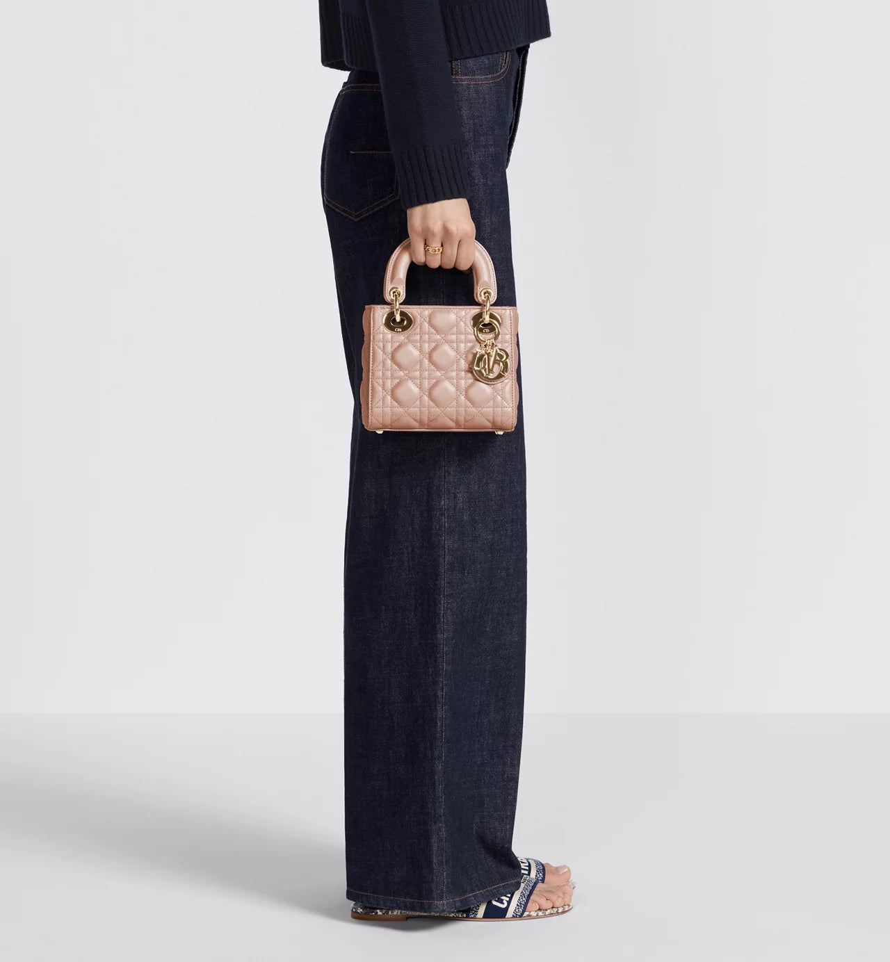 Dior Mini Lady Dior Bag Blush Cannage Lambskin