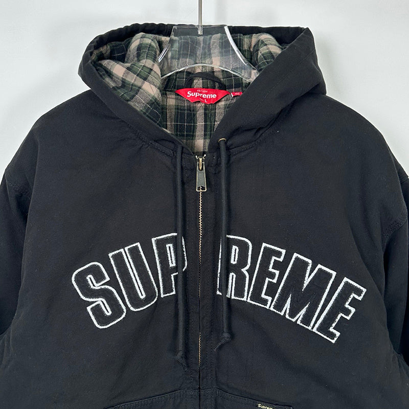 Supreme Reflective Arc Hooded Work Jacket Black