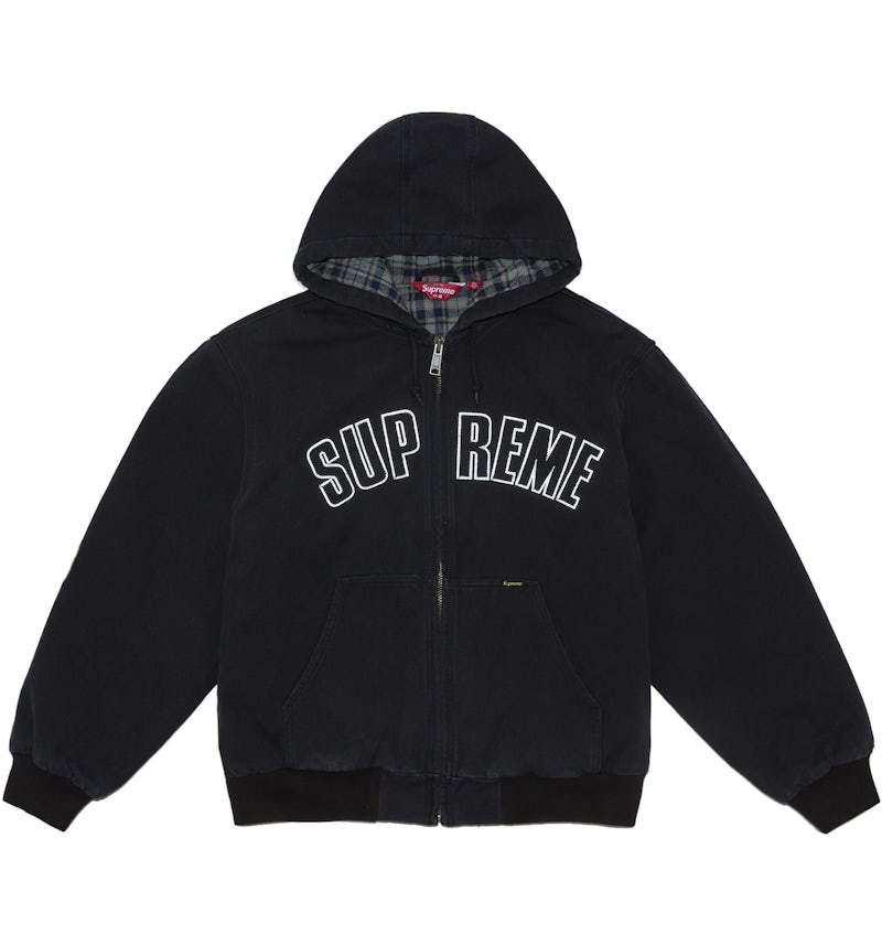 Supreme Reflective Arc Hooded Work Jacket Black
