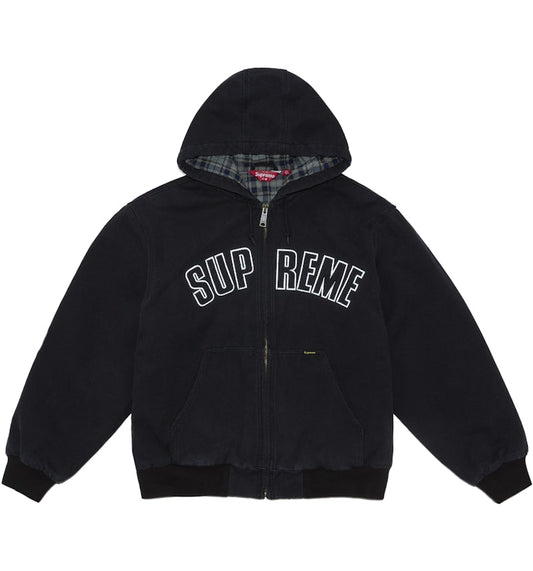 Supreme Reflective Arc Hooded Work Jacket Black