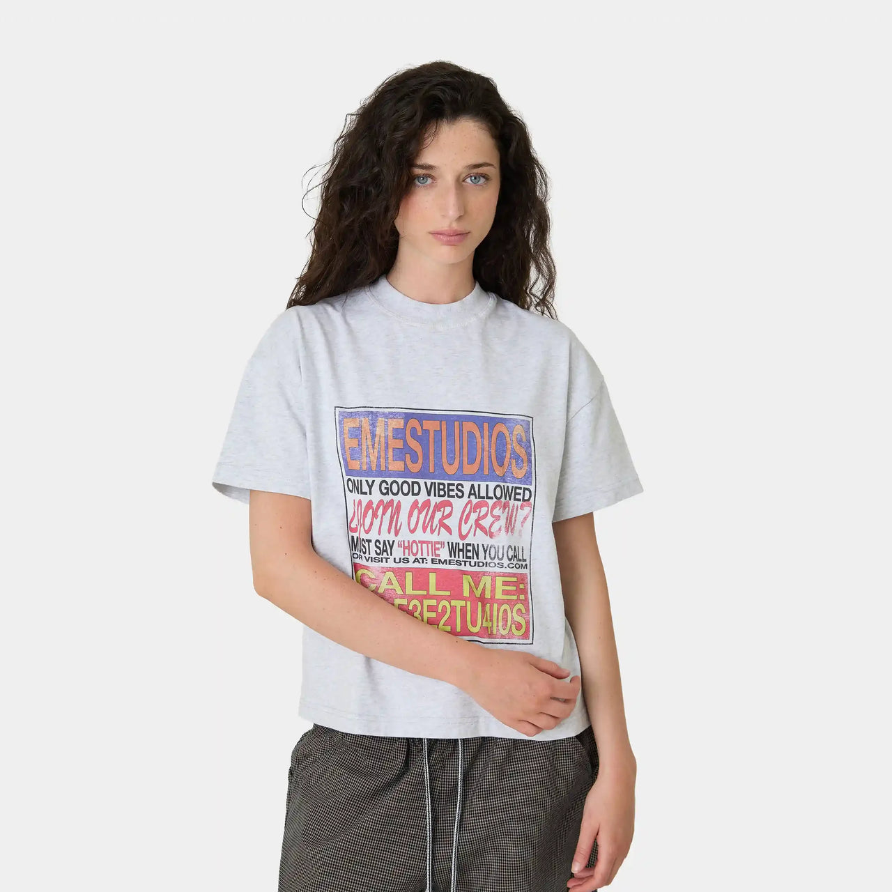 Eme Studios By Your Name Heather Grey Oversized Tee