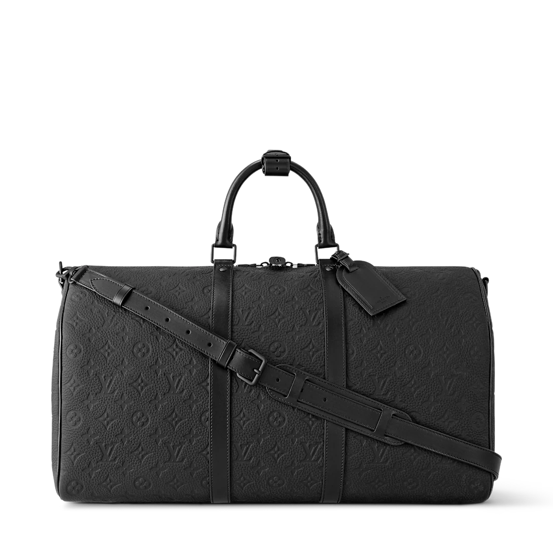 Louis Vuitton Black Keepall BandouliÈre Duffle